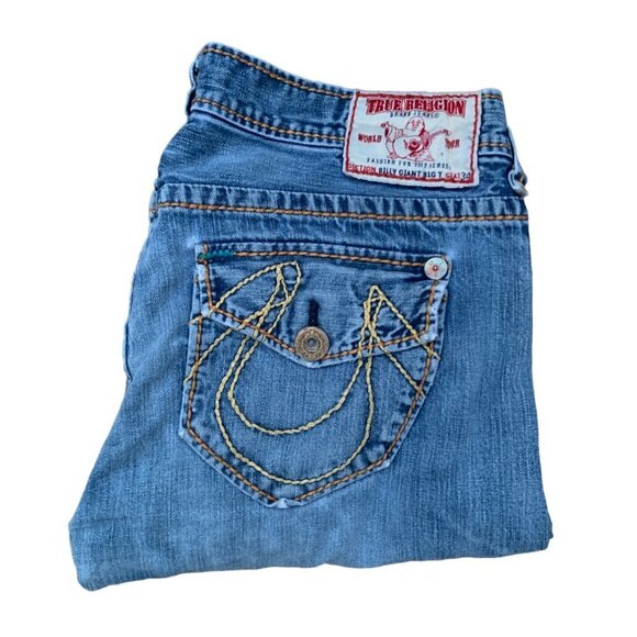 Vintage True Religion Jeans Size 36 BILLY GIANT BIG T Blue - Picture 1 of 8
